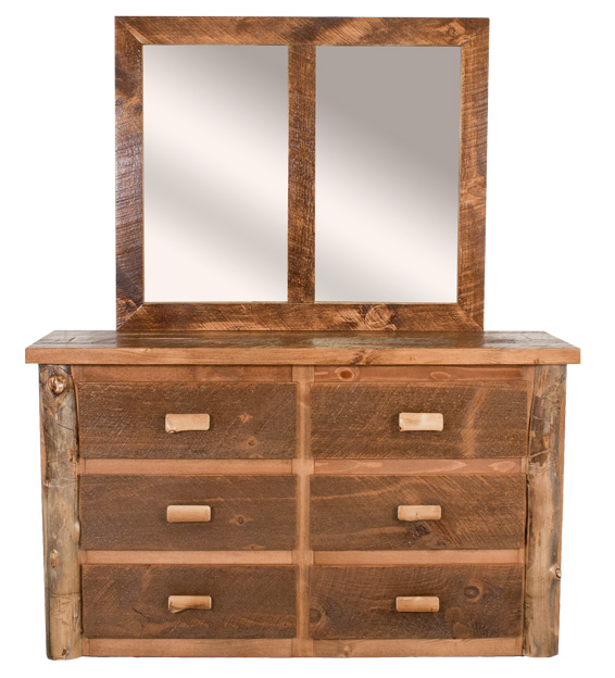 4 drawer Aspen dresser with mirror
