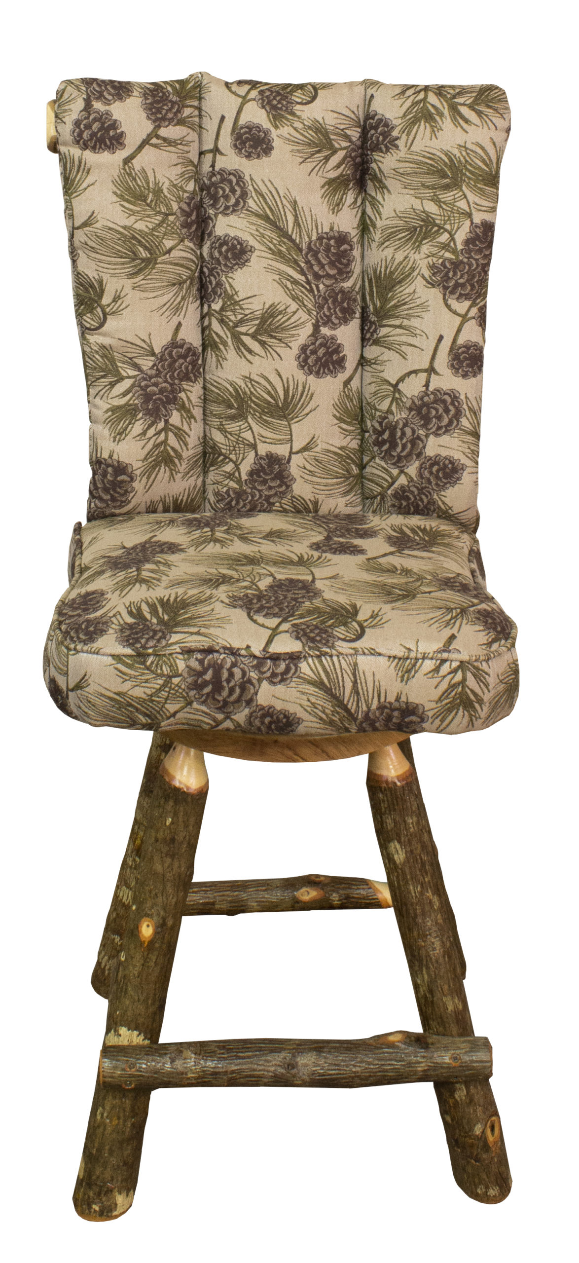 Pinecone upholstered stool
