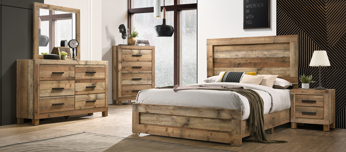 American Wholesale Furniture C8311A Salt Creek Sand Bedroom Set