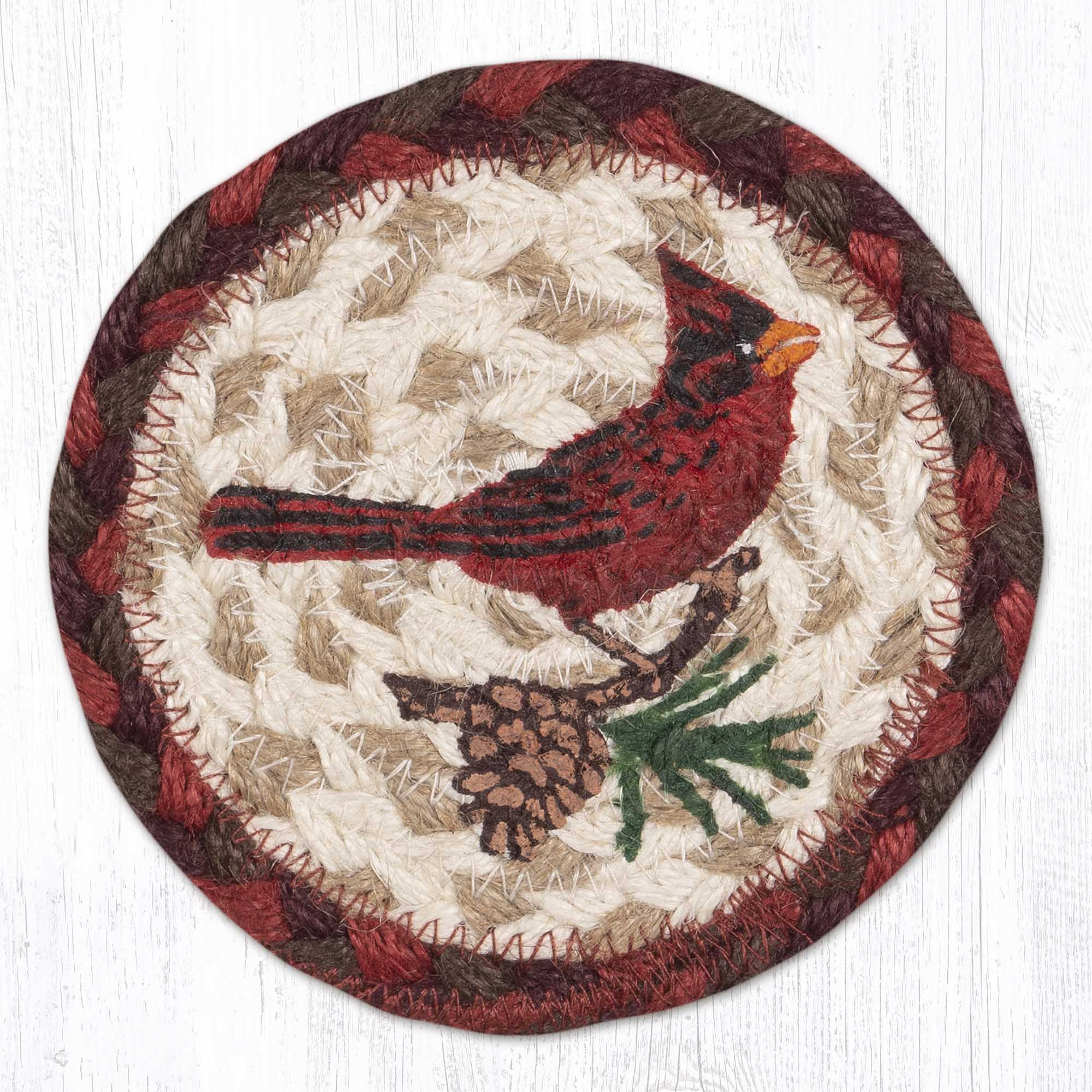 Cardinal Pinecone Round Placemat