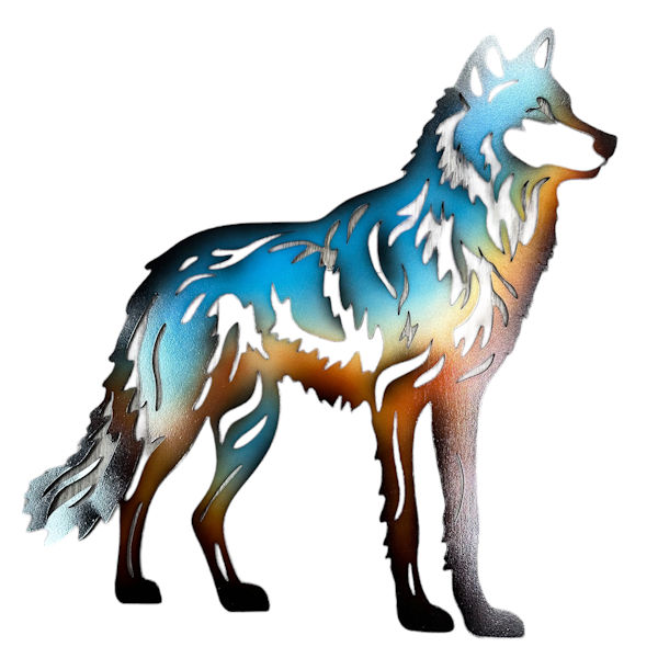 Metal Wolf Wall Decor