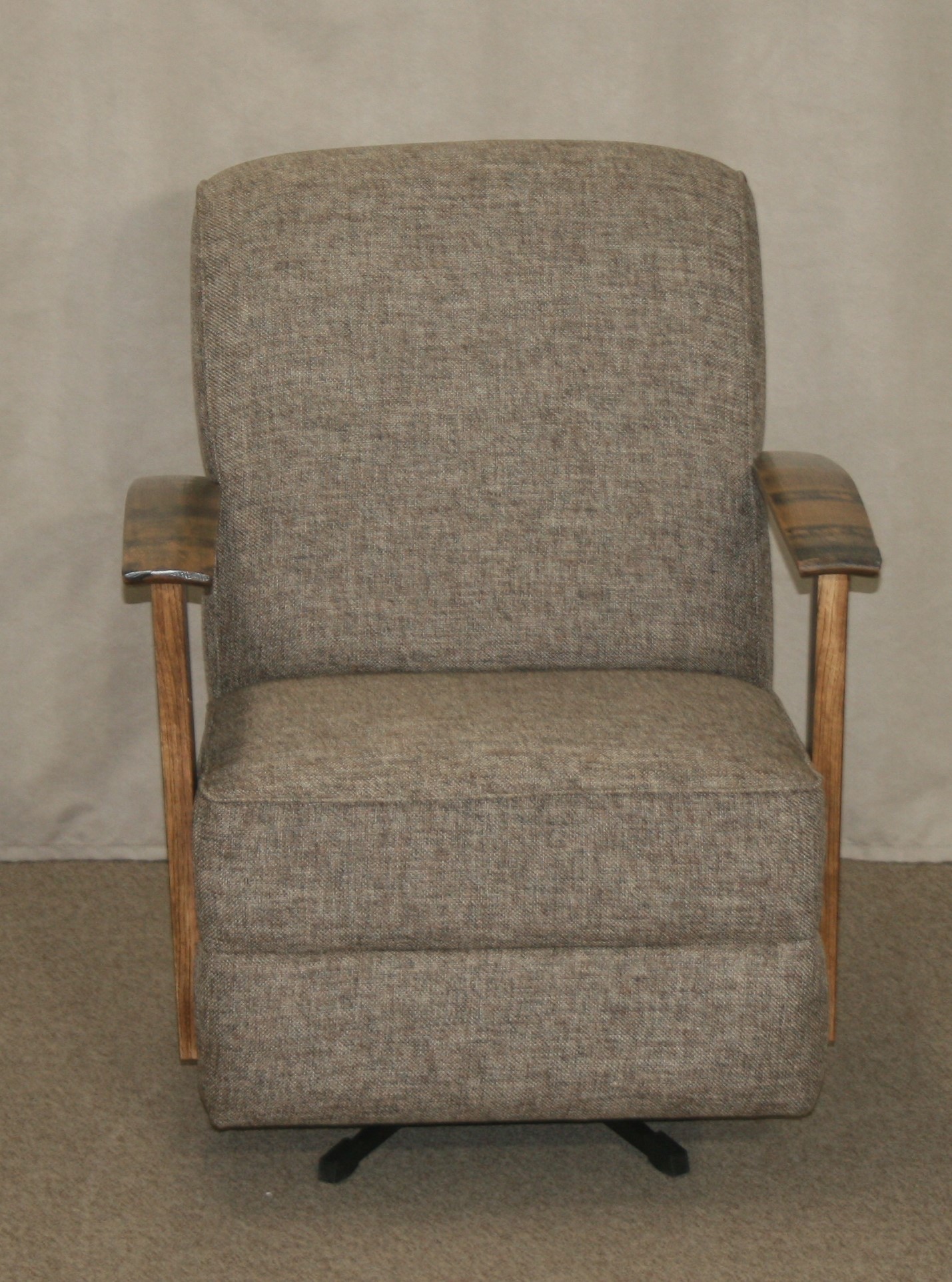 Whiskey Barrel Swivel Rocker