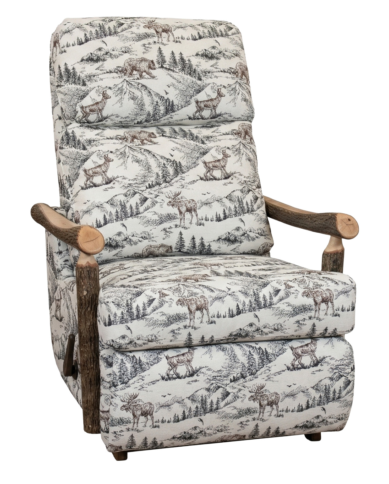 H201 Hickory Arm Recliner